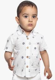 Nino Bambino Off White Casual Shirt boys