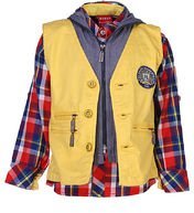 Noddy Yellow Casual Shirt With Waistcoat Boys