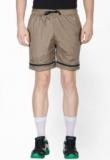 Nu9 Solid Khaki Shorts Men