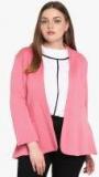 Nubella Pink Solid Shrug Women