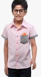 Oh Baby Boutique Pink Casual Shirt Boys