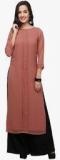 Ojjasvi Brown Solid Kurta women