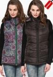 Okane Brown Solid Jacket Women