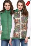 Okane Green Solid Jacket Women