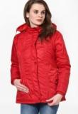 Okane Red Solid Jacket Women