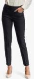 Ombre Lane Black Original Slim Fit Solid Formal Trouser Women