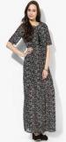 Only Black Coloured Printed Maxi Dress women