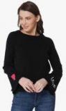 Only Black Printed Sweater Women