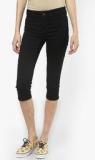 Only Black Solid Capri Women