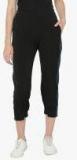 Only Black Solid Regular Fit Capri Women