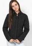 Only Black Solid Winter Jacket Women