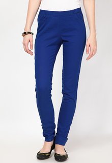 Only Blue Ankle Length Trousers women