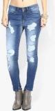 Only Blue Mid Rise Slim Jeans Women