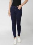 Only Blue Skinny Fit Mid Rise Clean Look Stretchable Jeans Women