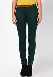 Only Green Ankle Length Jeggings Women