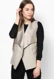 Only Grey Solid Shrug Women