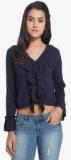 Only Navy Blue Solid Blouse Women