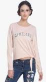 Only Peach Embellished T Shirt Women