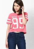 Only Pink Printed T Shirt women