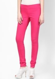 Only Pink Solid Legging Women