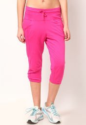 Only Play Plain Pink Casual Cycling Capri Women