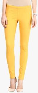 Only Yellow Solid Legging women