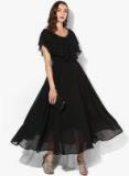 Only You Black Solid Maxi Dress women