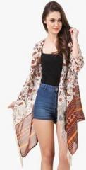 Only You Cream Printed Shrug women