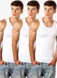 Onn Pack Of 3 White Round Neck Vest Men