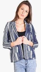 Oshea Blue Striped Jacket Women