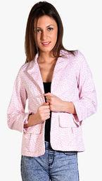 Oshea Pink Printed Jacket Women