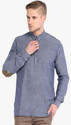 Ovanna Blue Solid Regular Fit Kurta Men