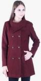 Owncraft Maroon Solid Long Coat Women