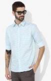 Oxemberg Blue Checked Slim Fit Casual Shirt Men