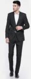 Oxemberg Charcoal Grey Modern Slim Fit Solid Formal Suit Men