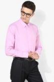 Oxemberg Pink Solid Slim Fit Formal Shirt Men