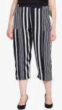 Oxolloxo Black Striped Capri Women