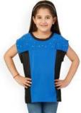 Oxolloxo Blue Solid Polyester Boxy Top Girls