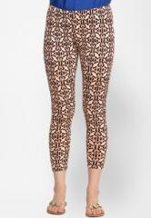 Oxolloxo Brown Printed Legging women