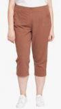 Oxolloxo Brown Solid Capri Women