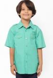 Oxolloxo Green Casual Shirt Boys