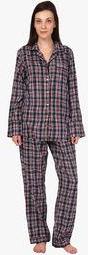 Oxolloxo Multi Colored Checked Pyjama Set Women