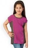 Oxolloxo Pink Solid Polyester Boxy Top Girls