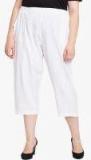 Oxolloxo White Solid Capri Women