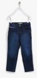 Palm Tree Navy Blue Regular Fit Jeans Boys