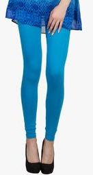 Panit Aqua Blue Solid Leggings Women