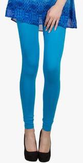 Panit Aqua Blue Solid Leggings women