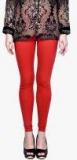 Panit Red Solid Leggings Women