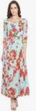 Panit Sea Green Printed Maxi Dress women