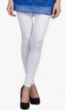 Panit White Solid Leggings women